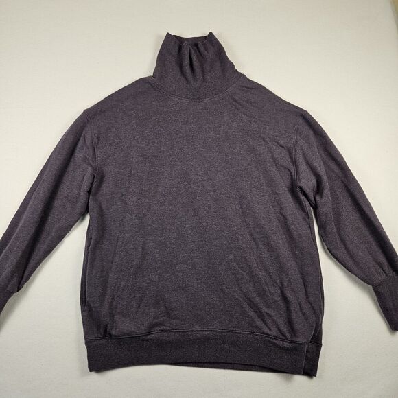 ATHLETA Balance Cinch Turtleneck Sweatshirt Crocus Violet Tunic Athleisure L - Picture 12 of 13